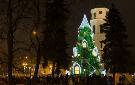 Vilna, Lituania arbol de navidad