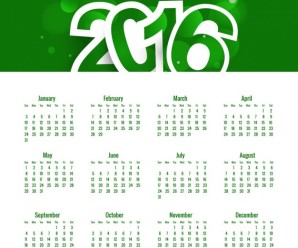 Calendario de año nuevo 2016