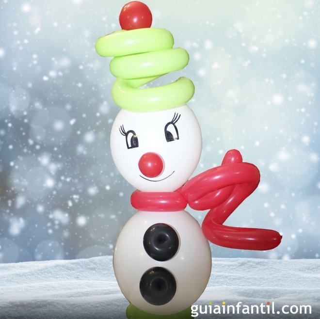 Muñeco de Nieve Con Globos